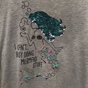 Mermaid Justice flipped sequence girls shirts size 20 plus